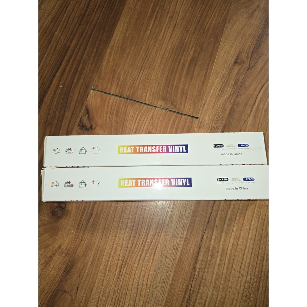 2 HTV Heat Transfer Vinyl Roll 12'' x 20' White Iron on for T-shirt S18